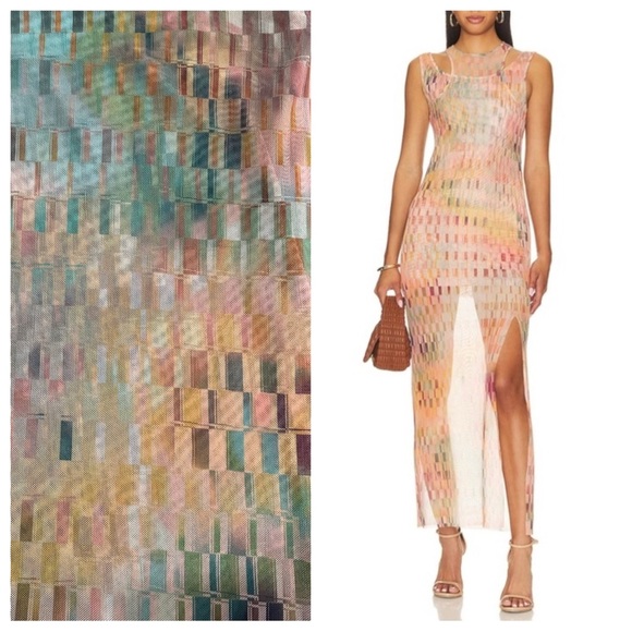 NEW Misa Los Angeles Fernanda Dress Sz S Disco Matrix - Picture 1 of 13